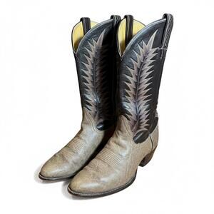 Pre Owned Tony Llamas Exotic Animal Leather Boots sz 10D